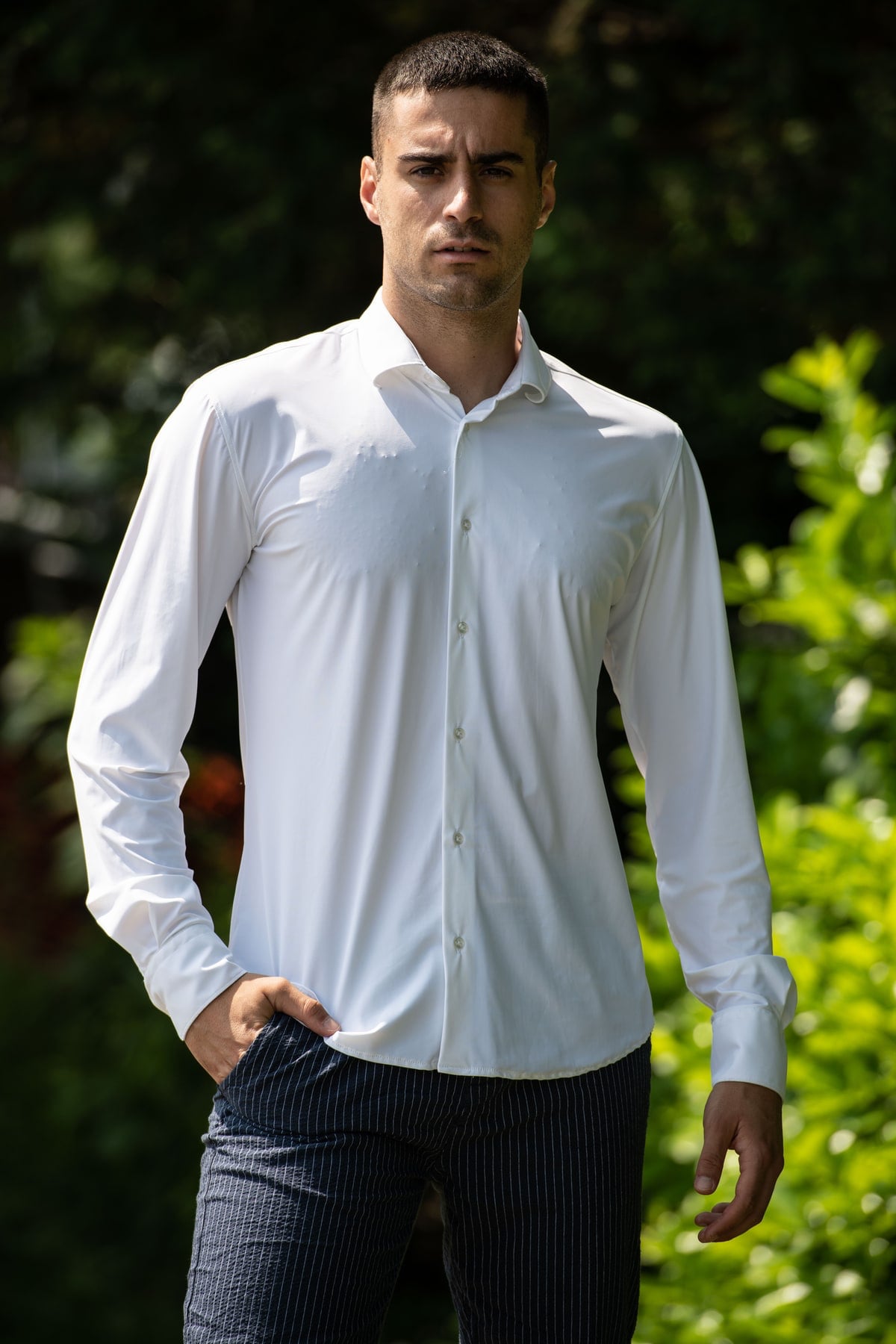 Camicia lino bianco