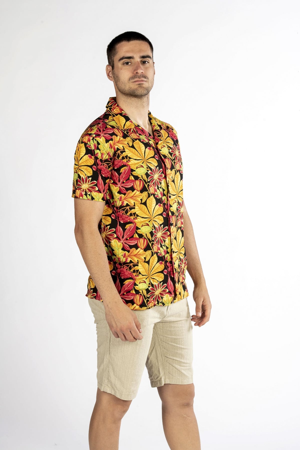 Camicia uomo hawaiana floreale