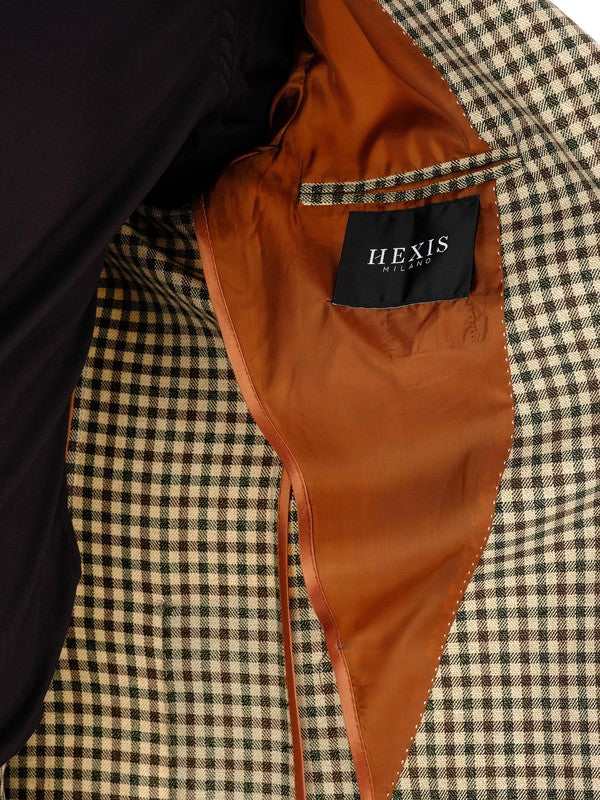 Giacca da uomo a quadretti in misto lana inside