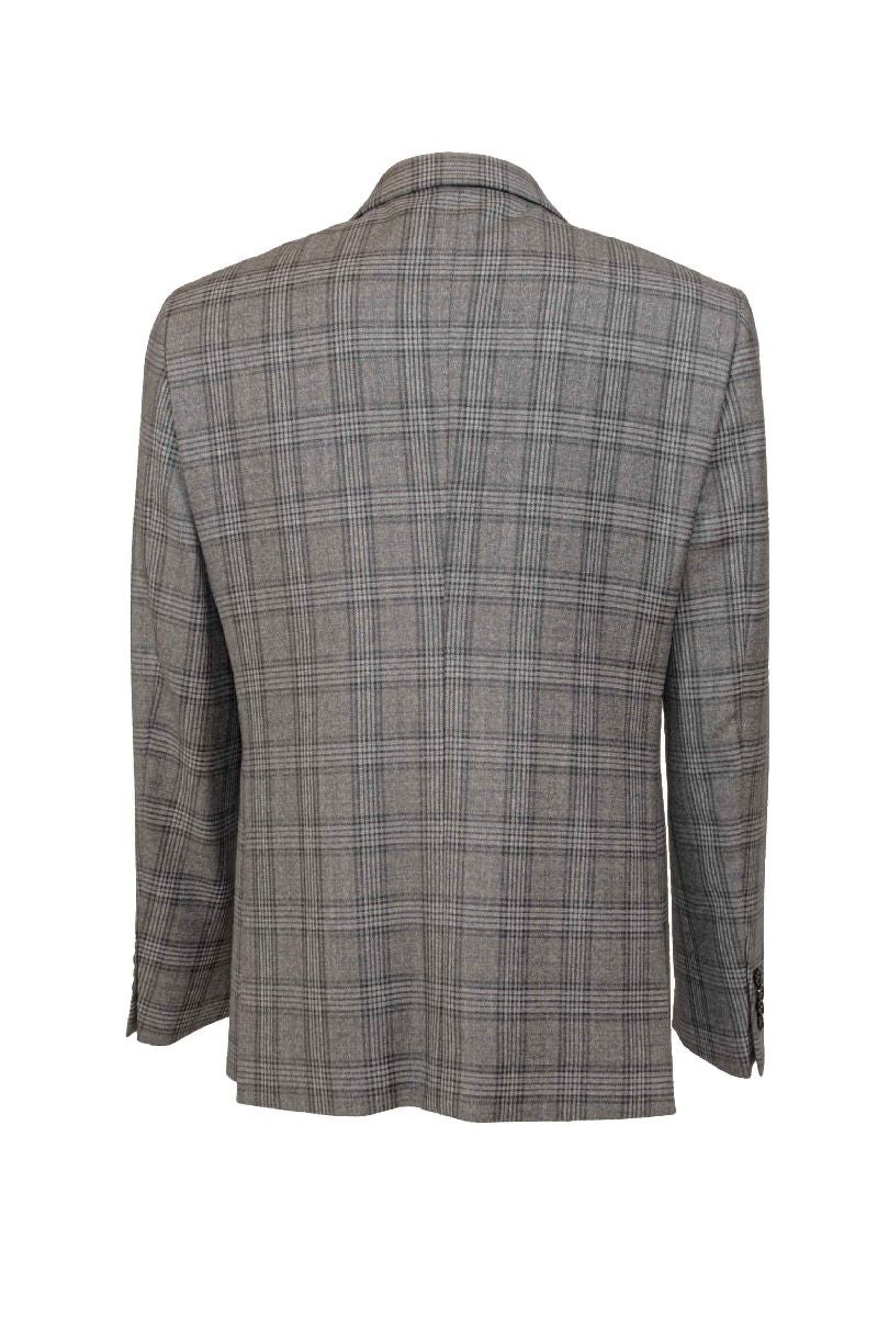 Giacca in lana uomo a quadri back