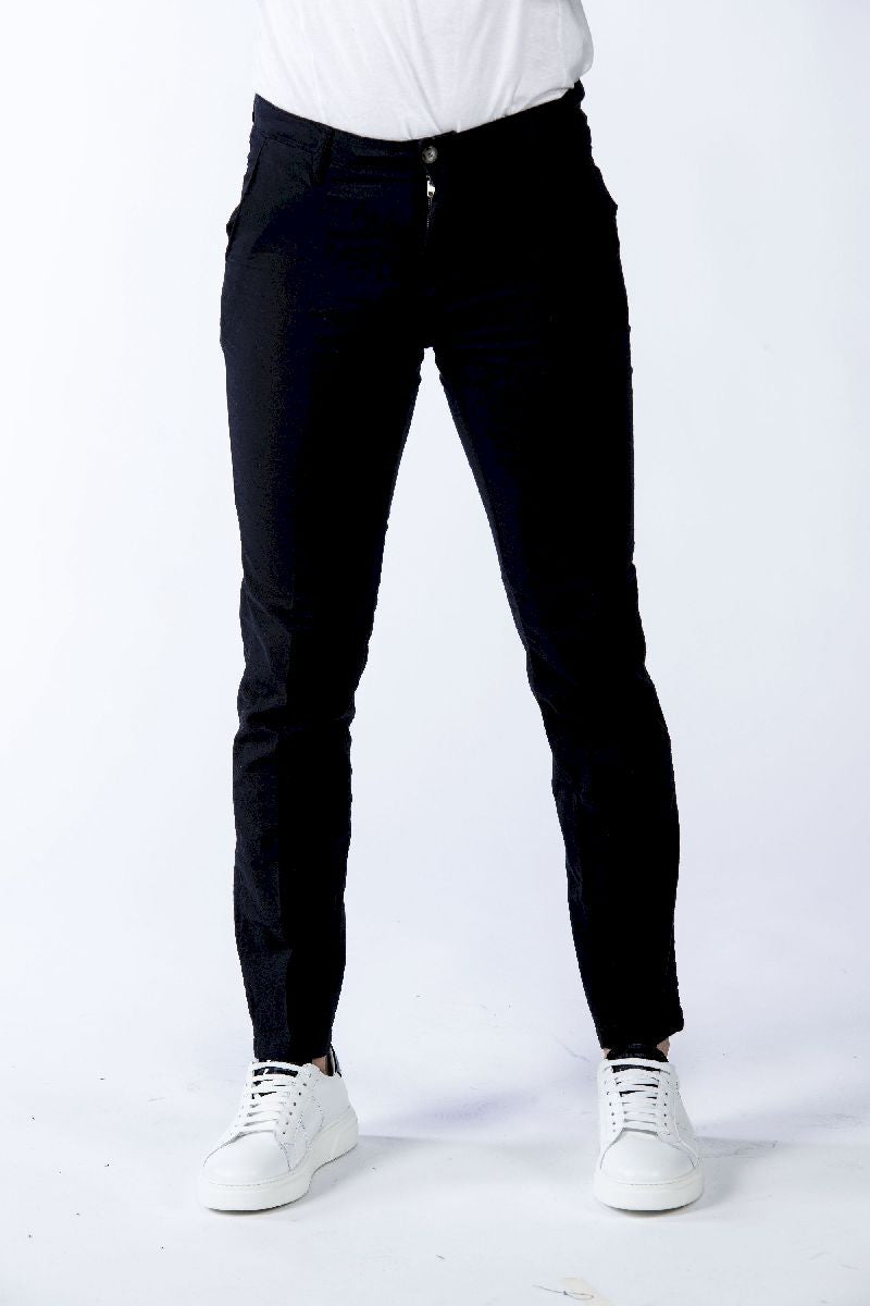 Pantalone in lino uomo blackwall blu front