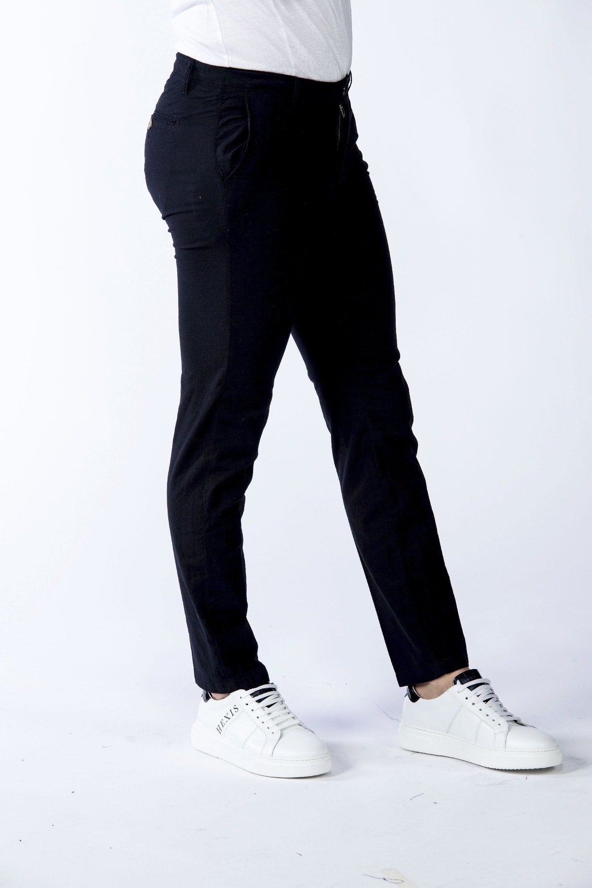 Pantalone in lino uomo blackwall blu side