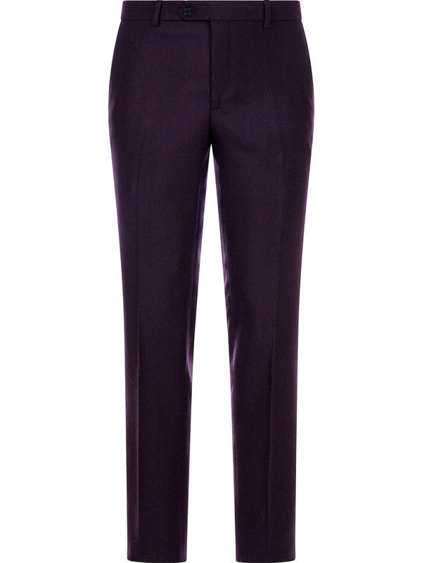 Pantalone regular tweed lana bordo scuro gost
