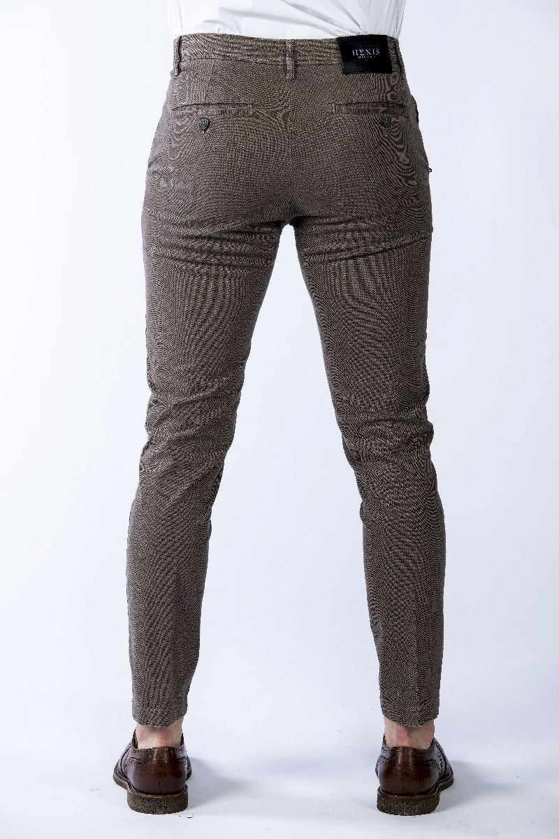 Pantalone uomo microtrama moro back