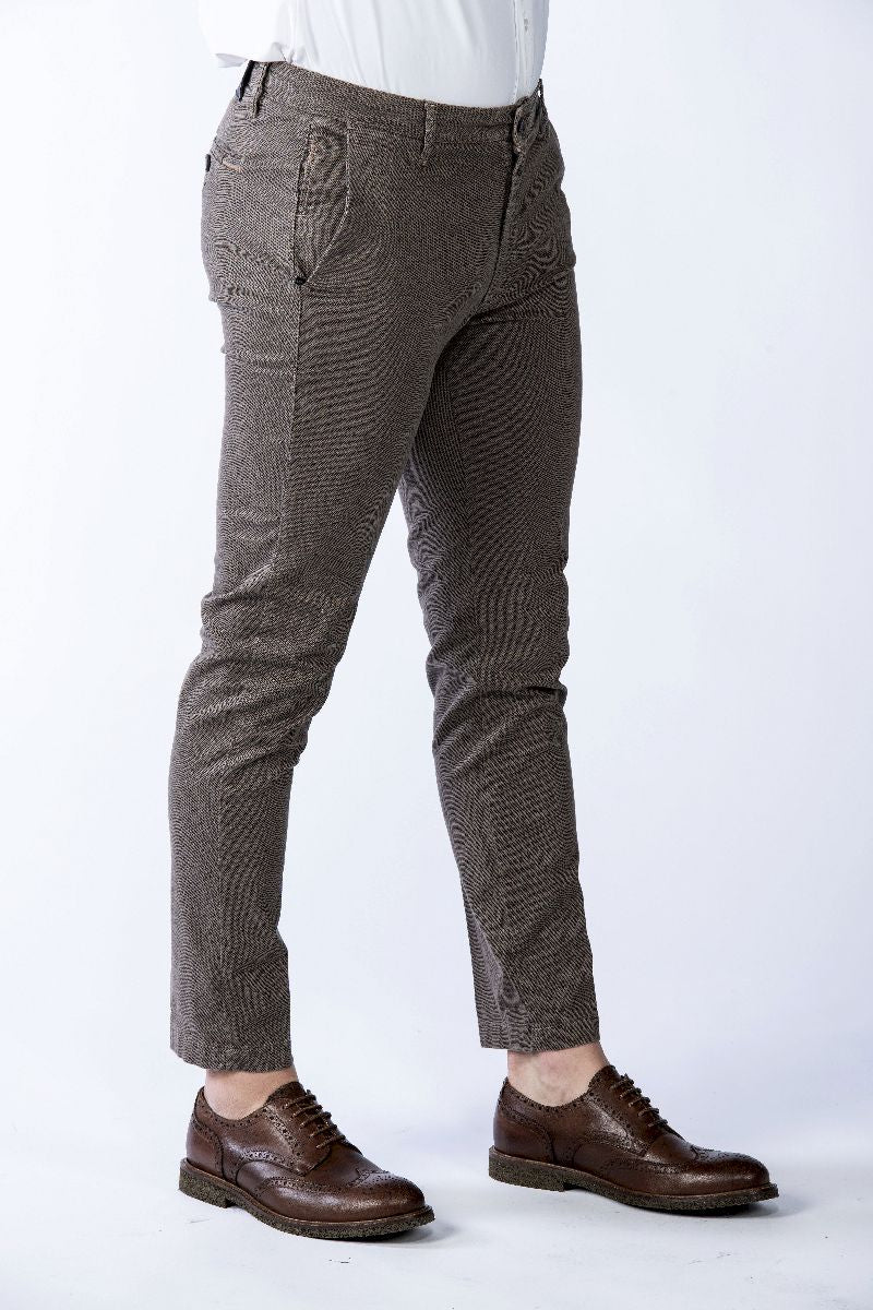 Pantalone uomo microtrama moro side
