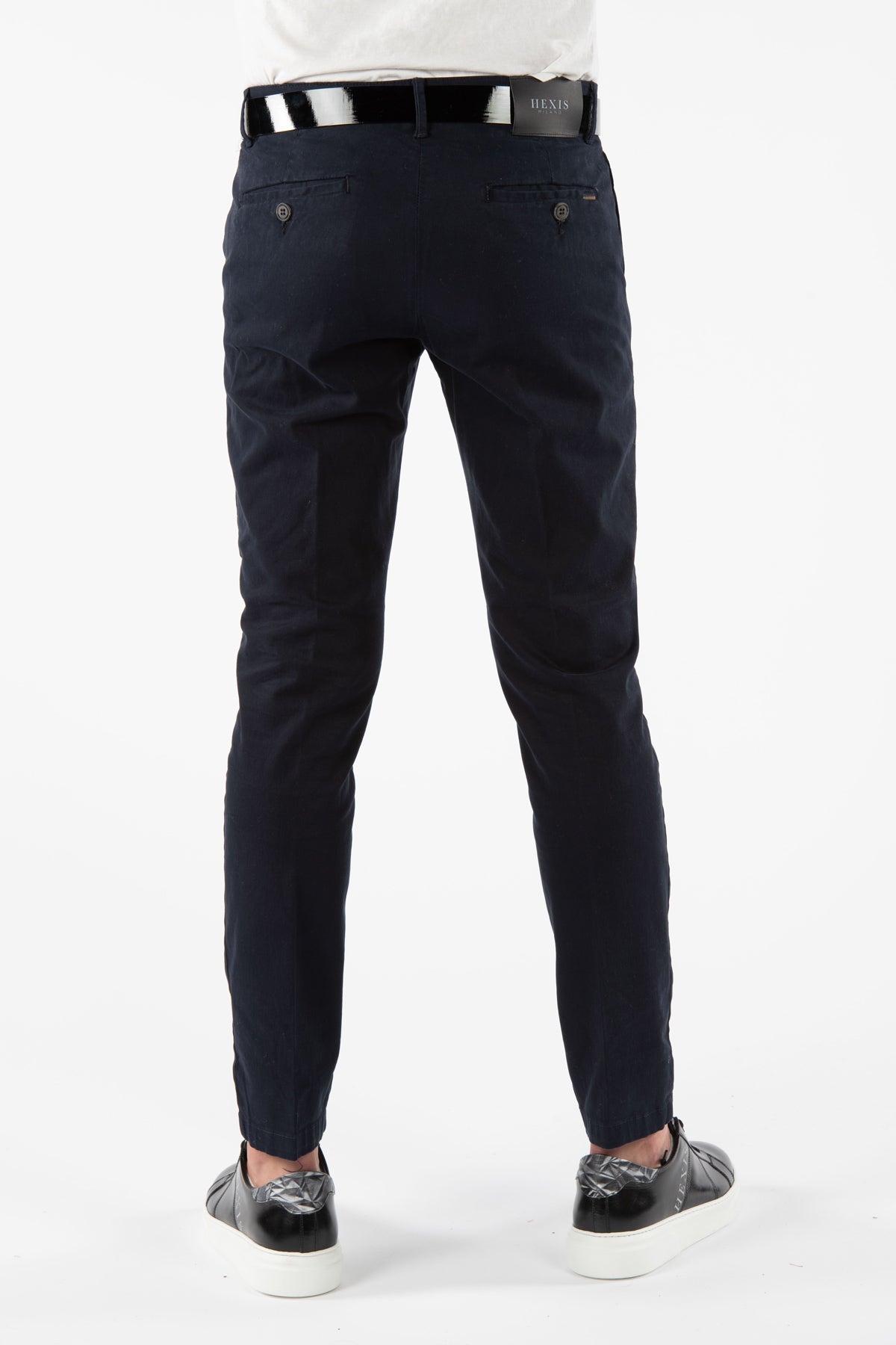 Pantalone uomo stretch Kensington blu back