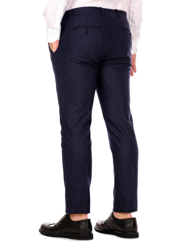 Pantaloni blu uomo modello sigaretta back