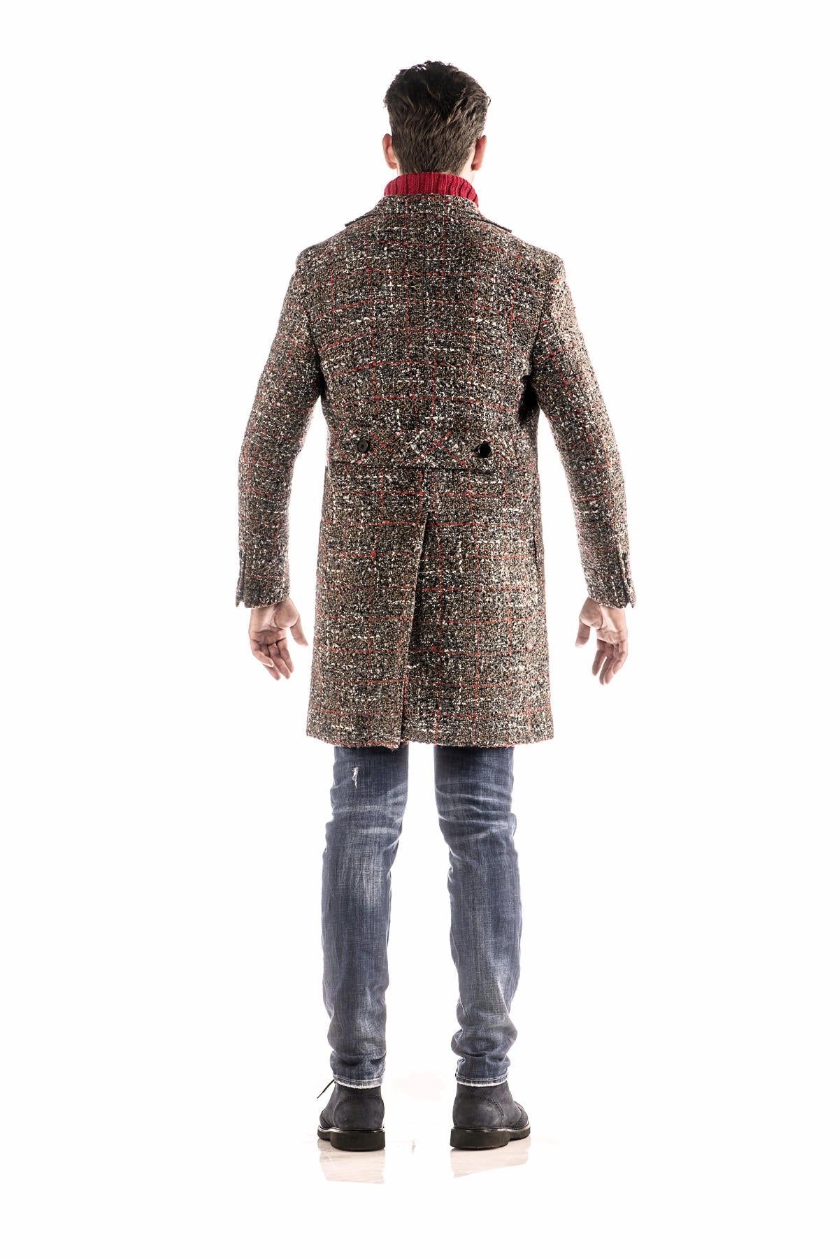 Cappotto In Lana Grezza a quadri