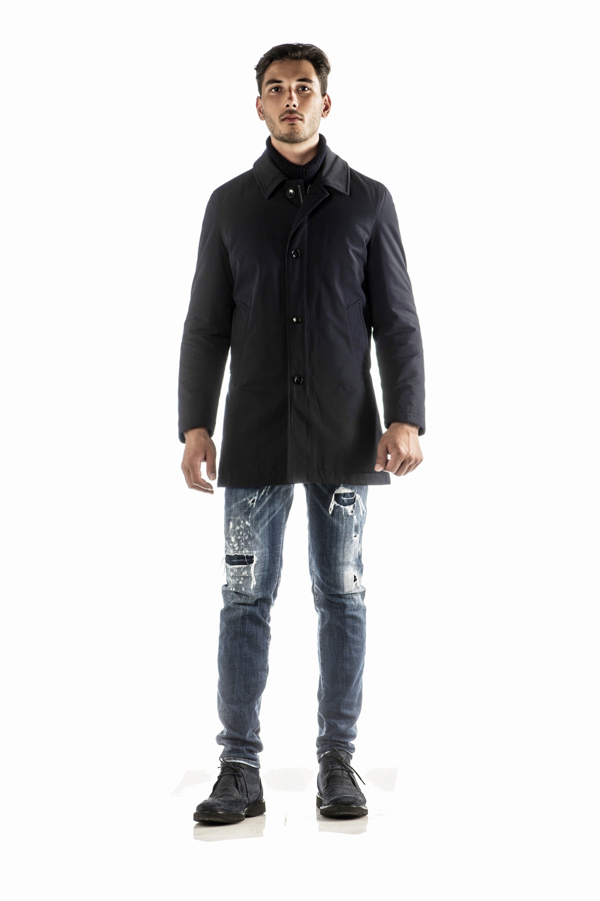 Strečový trenchkot s podšívkou