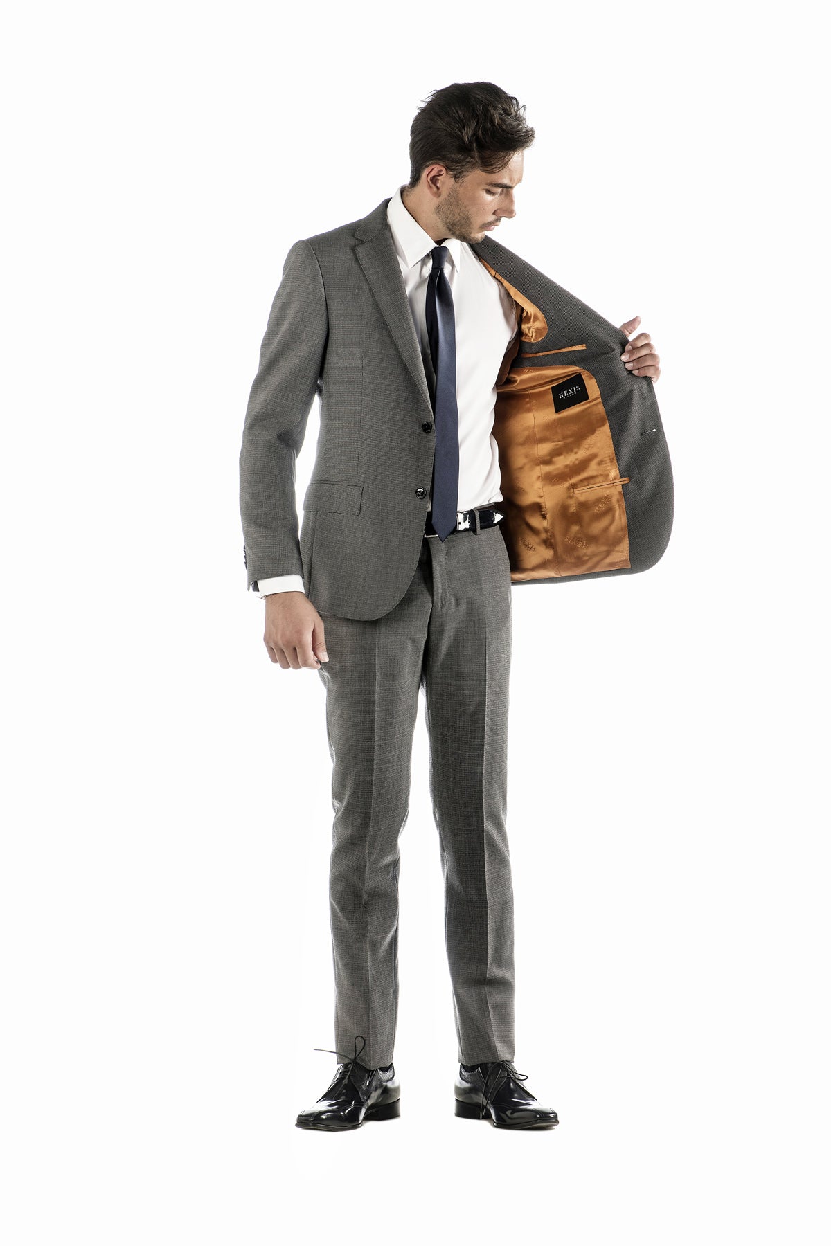 Pánský vlněný oblek Fantasia v šedé barvě