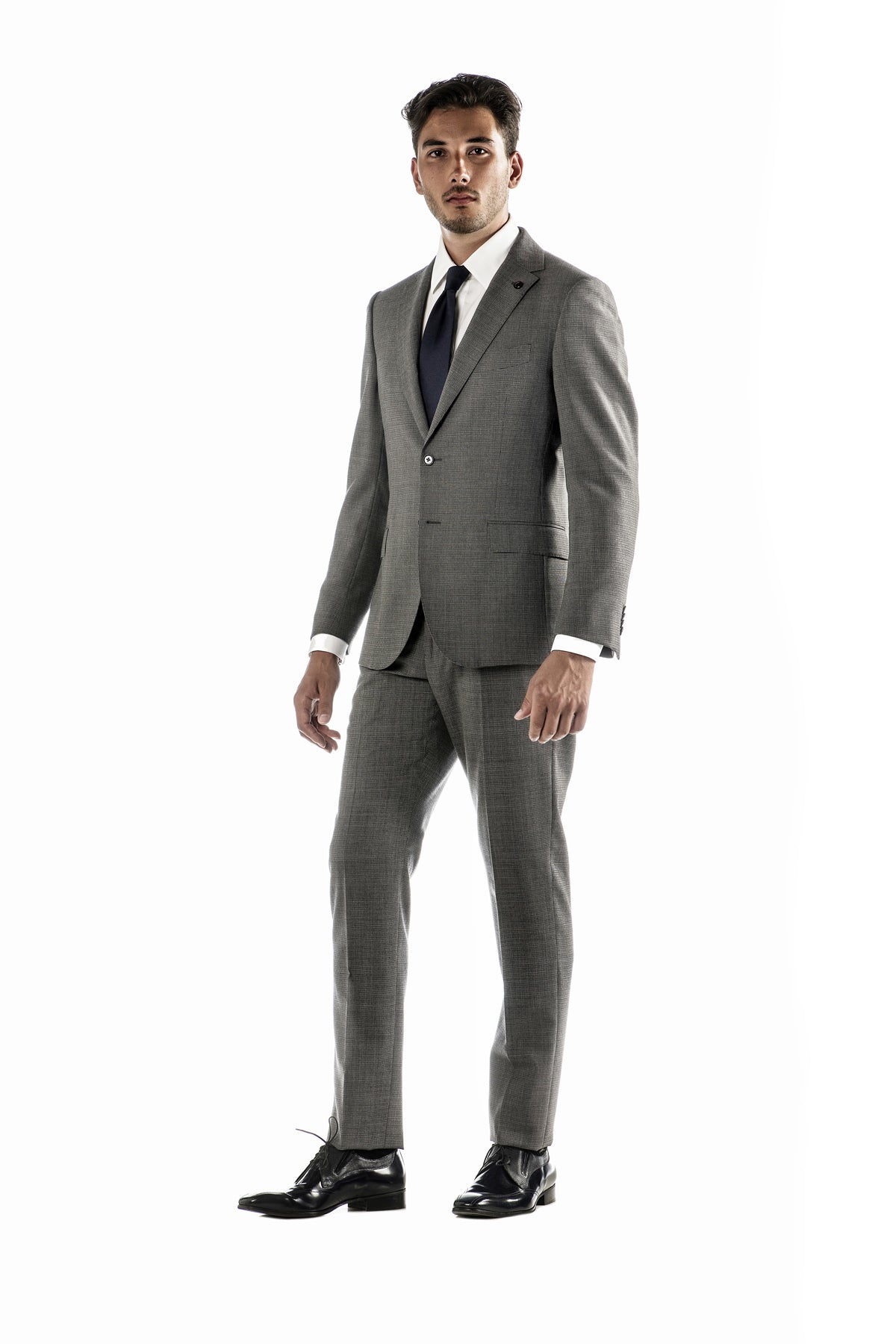 Pánský vlněný oblek Fantasia v šedé barvě