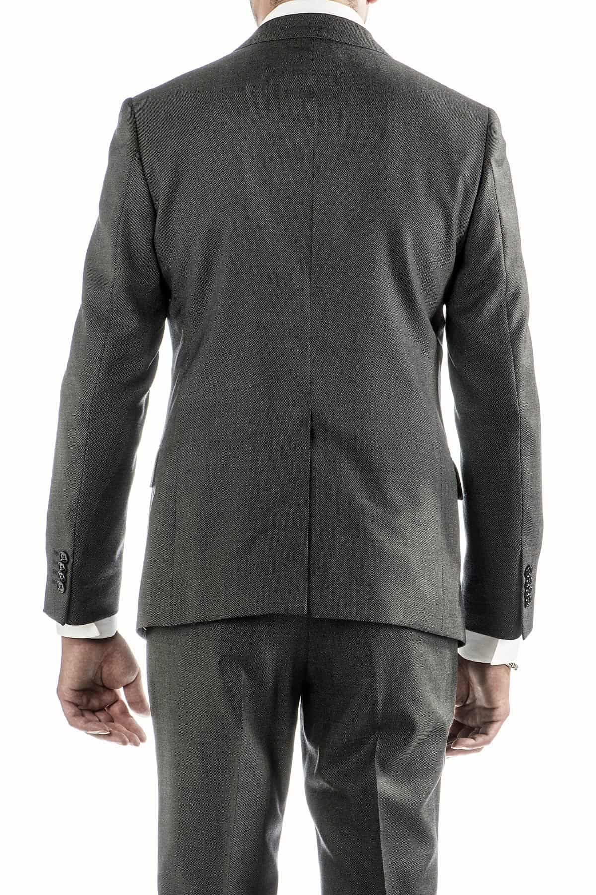 Pánský vlněný oblek s mikropotiskem v modré barvě