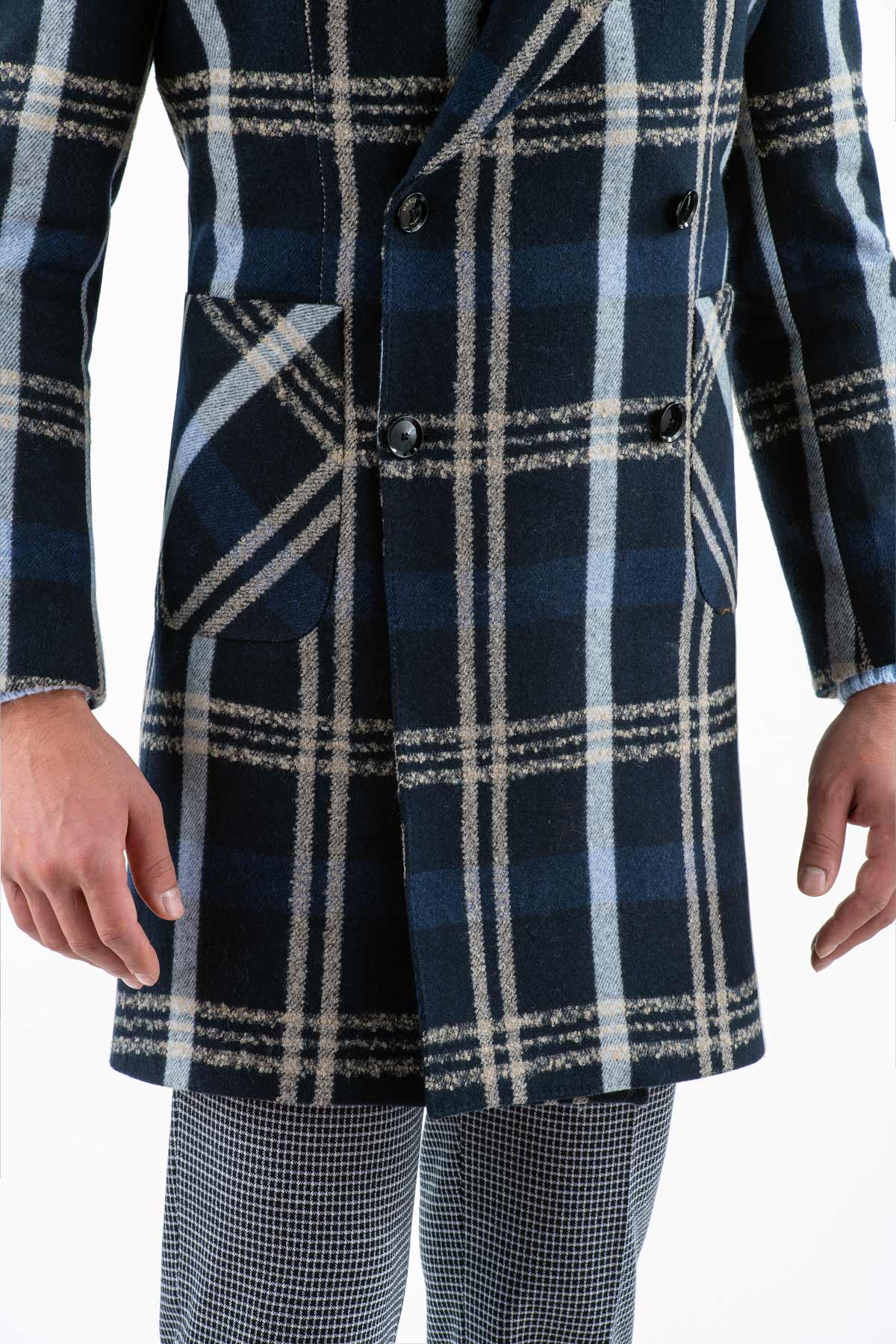 Dvouřadý kabát Igarka z přírodní vlny