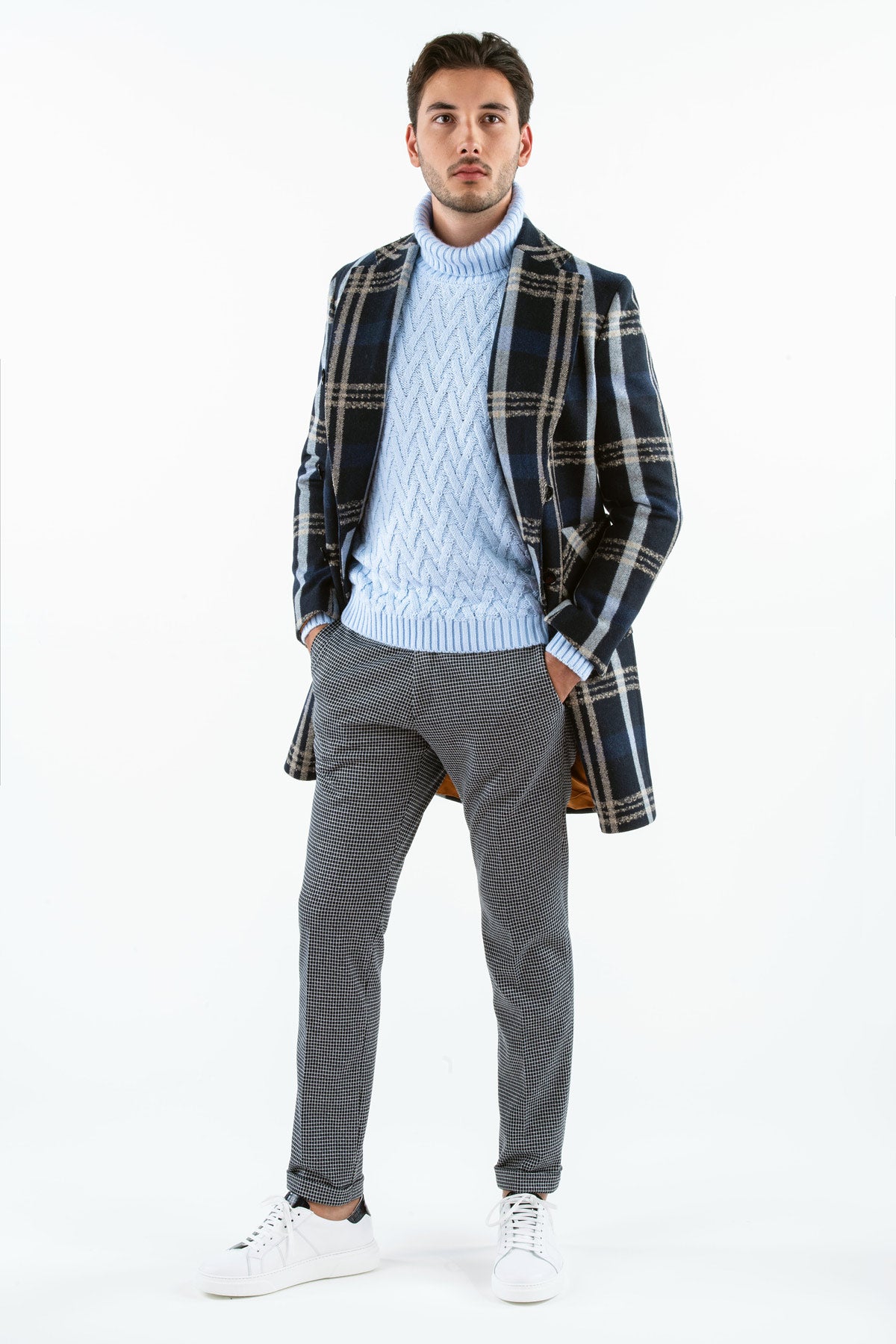 Dvouřadý kabát Igarka z přírodní vlny