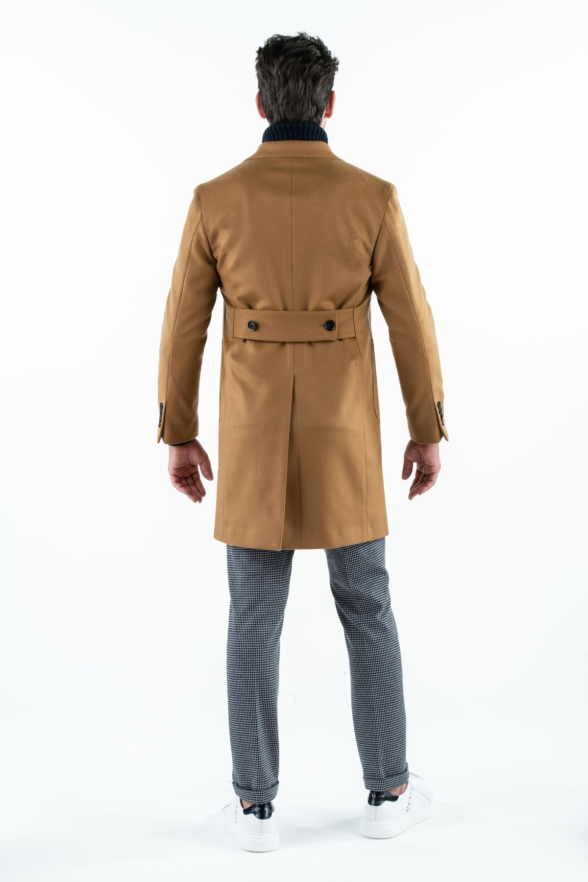 Kašmírový dvouřadý kabát