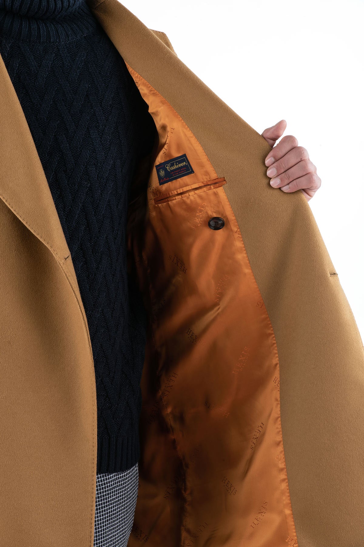 Kašmírový dvouřadý kabát