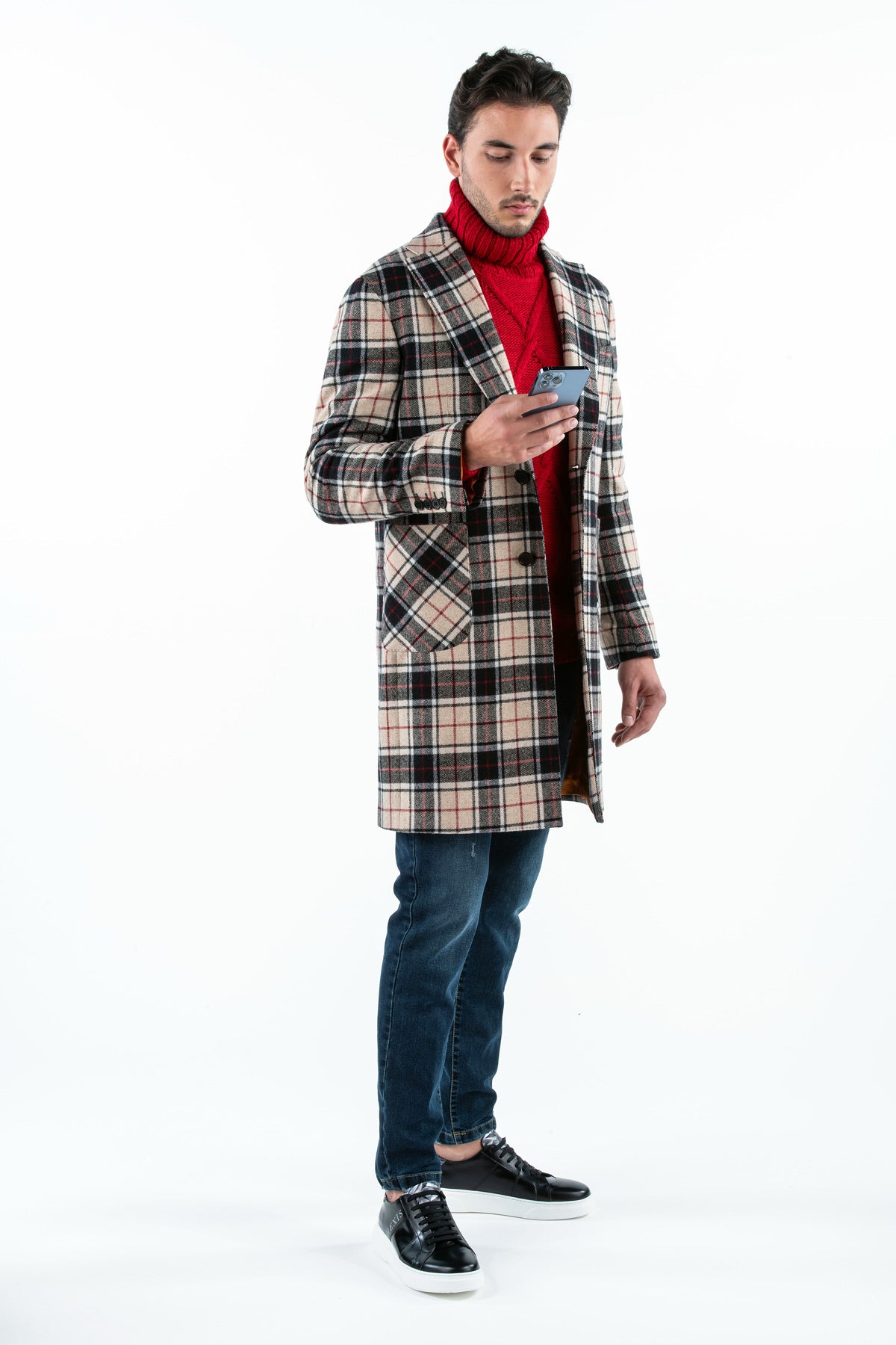 Cappotto Scozzese In Lana