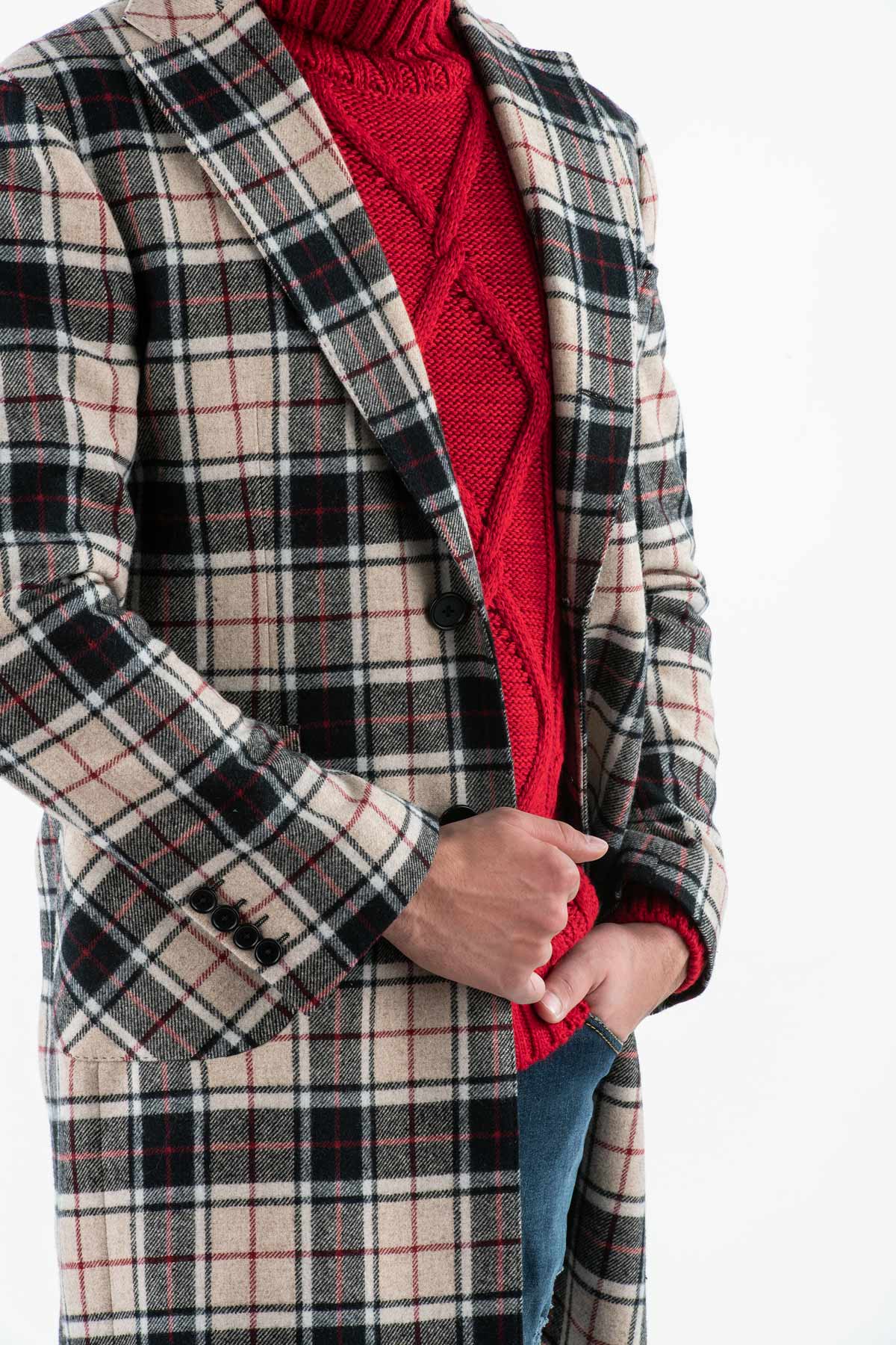 Cappotto Scozzese In Lana