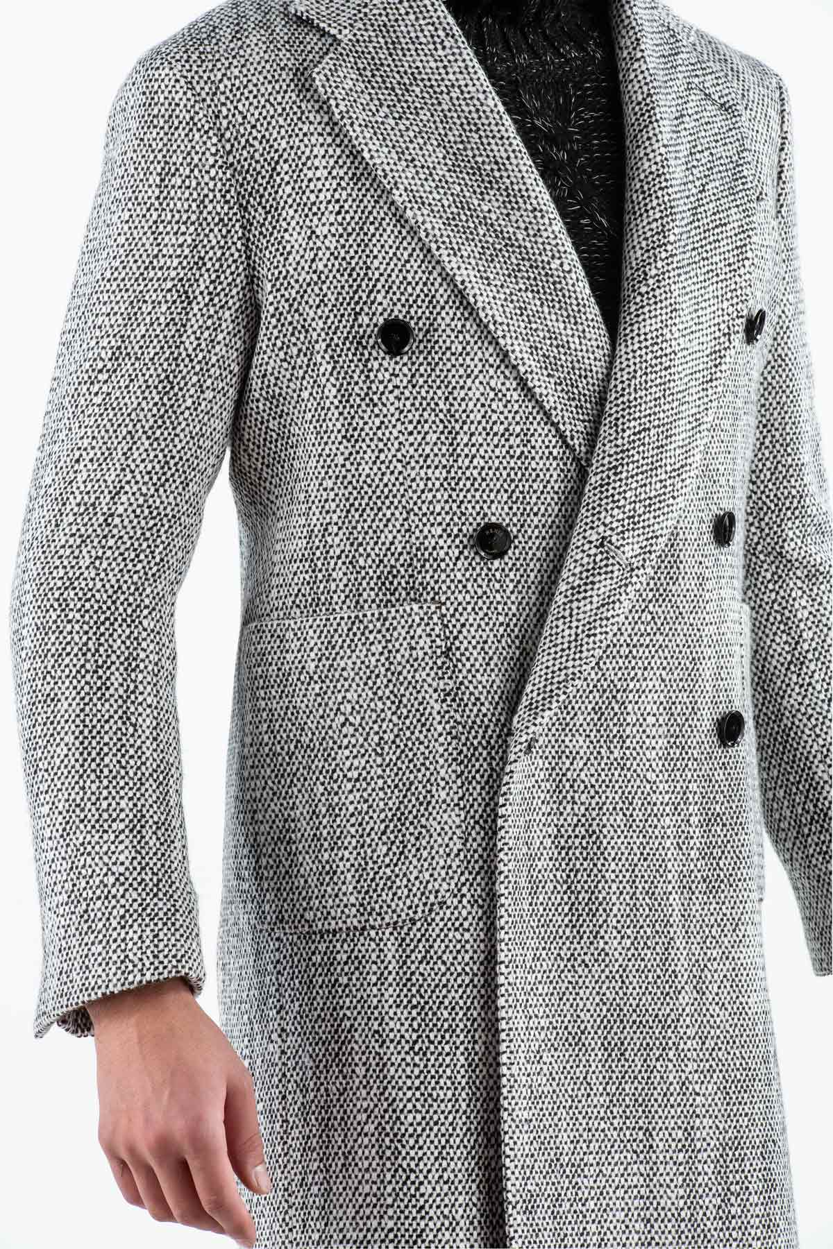 Cappotto doppiopetto in Lana Tweed Abakan