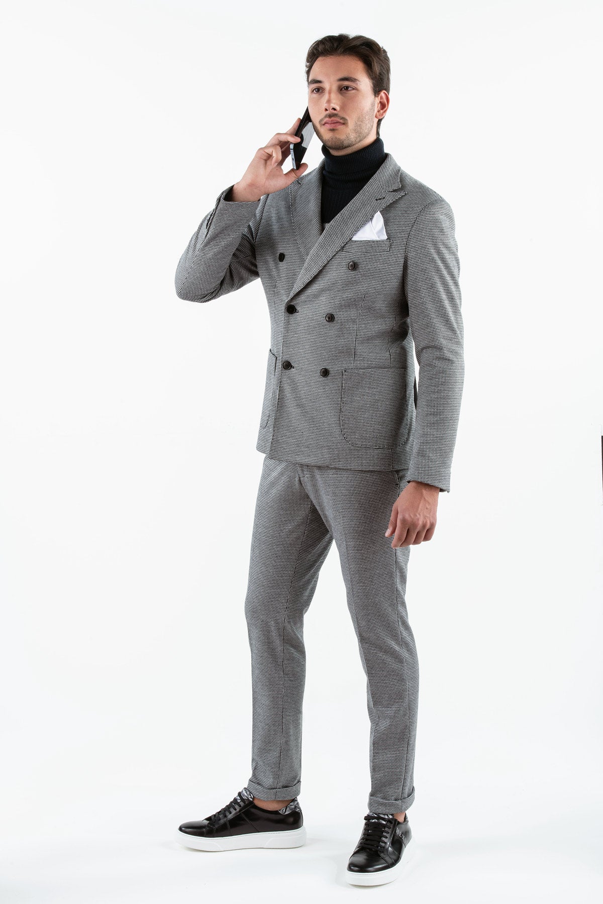 Trench Coat in Padded Stretch Nylon