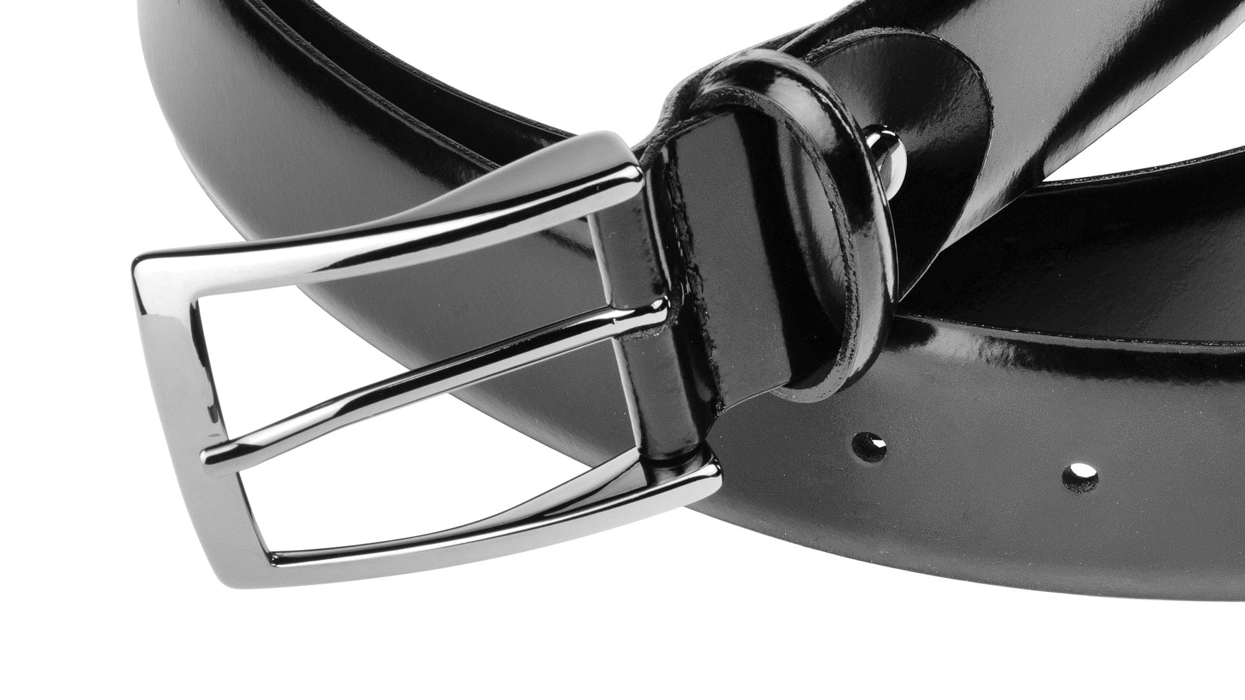 Black shiny belt