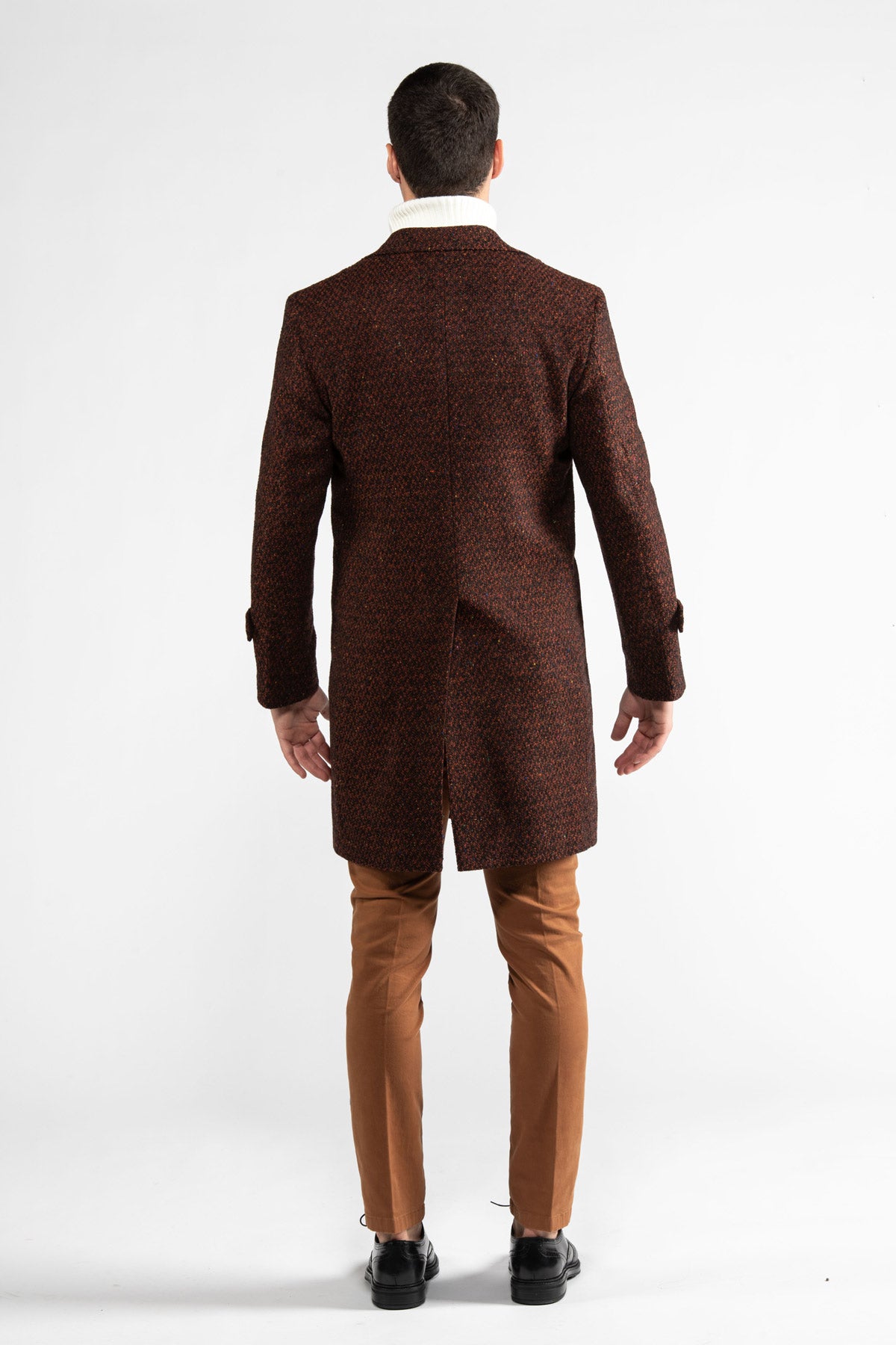 Saratov vlněný tvídový kabát