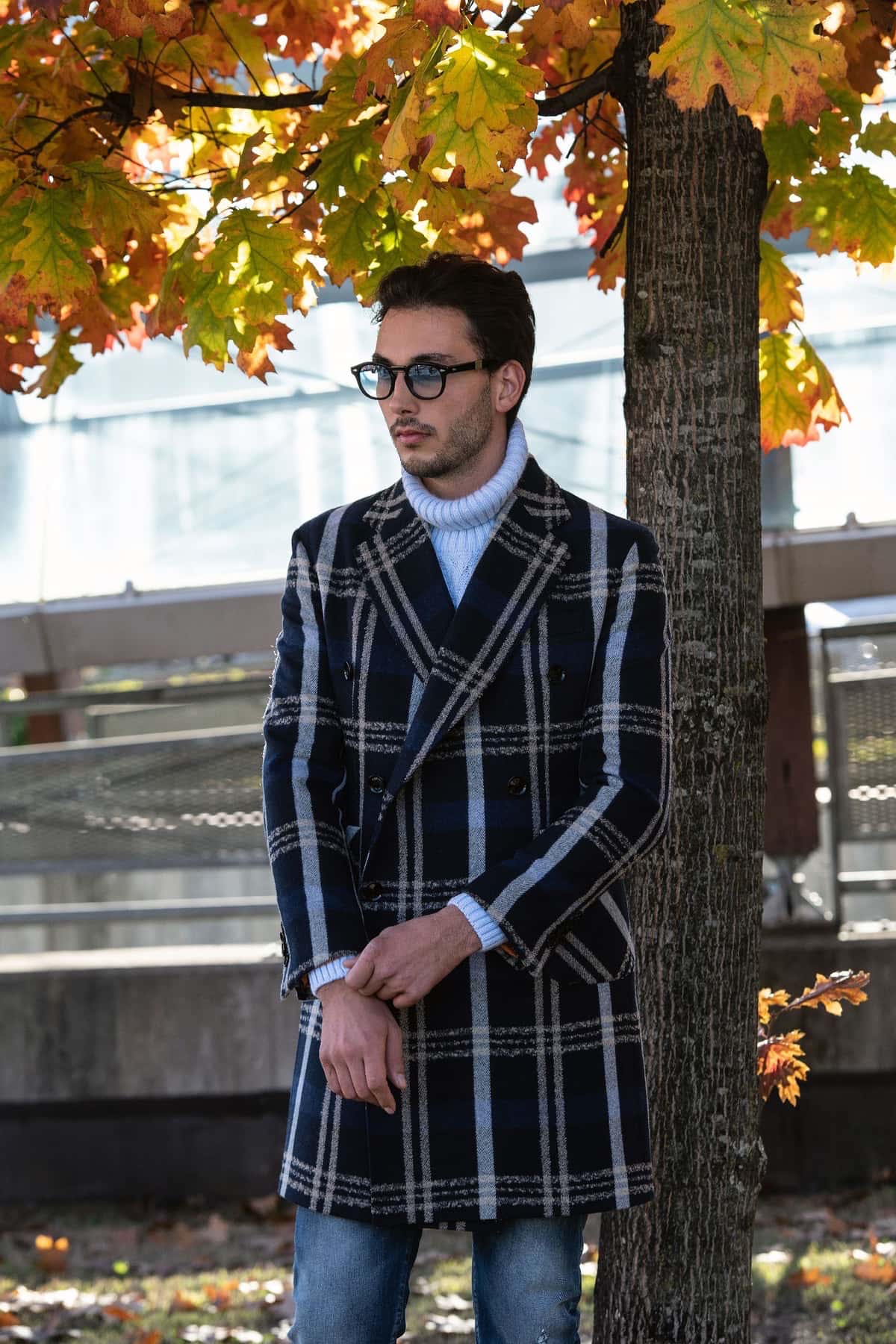 Dvouřadý kabát Igarka z přírodní vlny