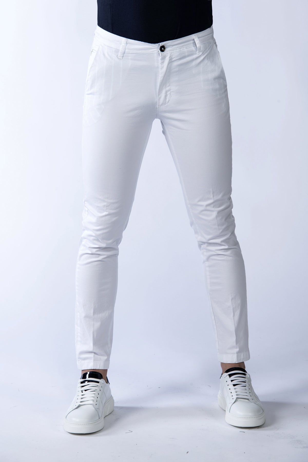 Pantalone bianco stretch uomo Bakerloo