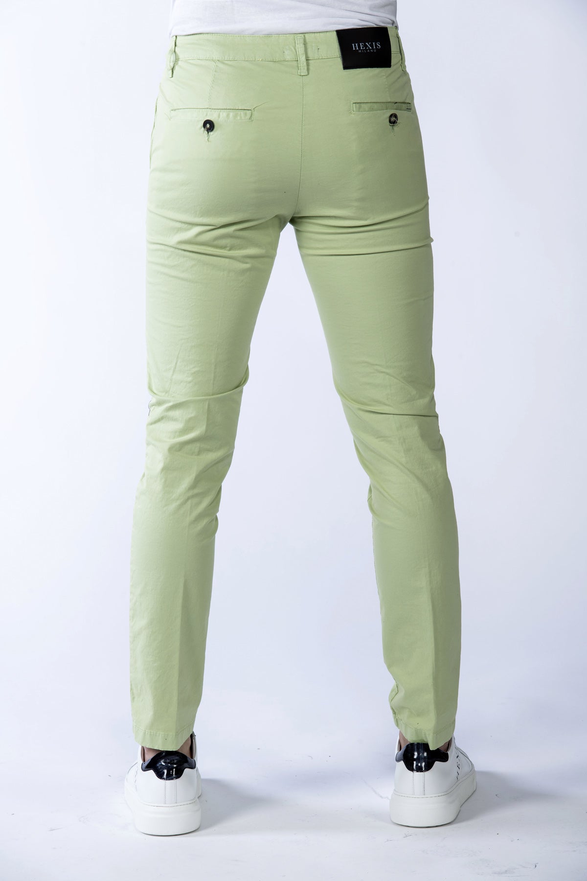 Pantalone stretch uomo Bakerloo color verde mela