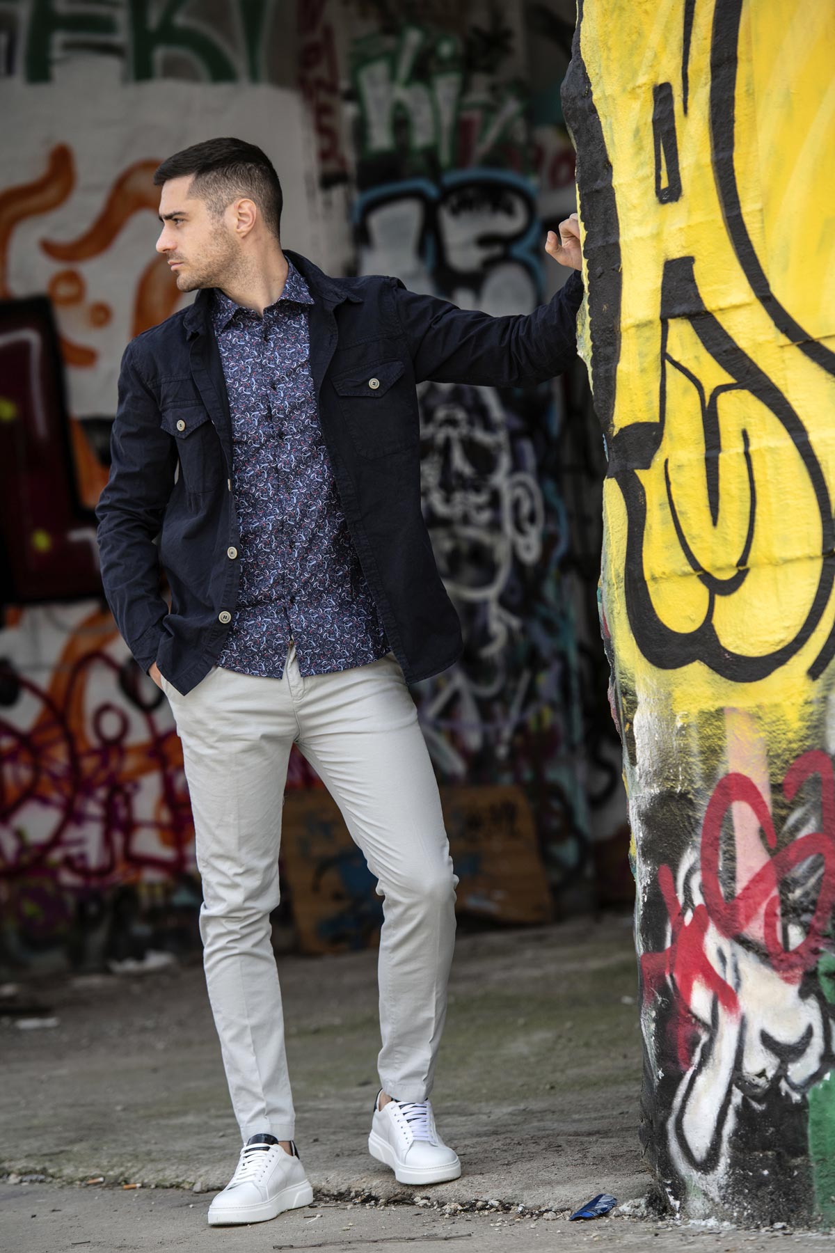 Pantalone in misto lino uomo Farringdon