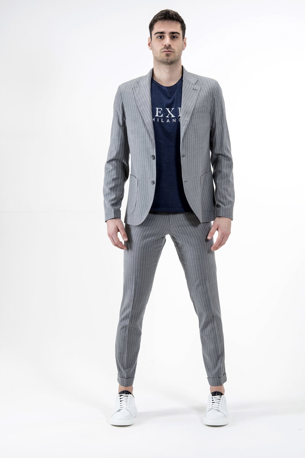 Giacca gessata Highgate