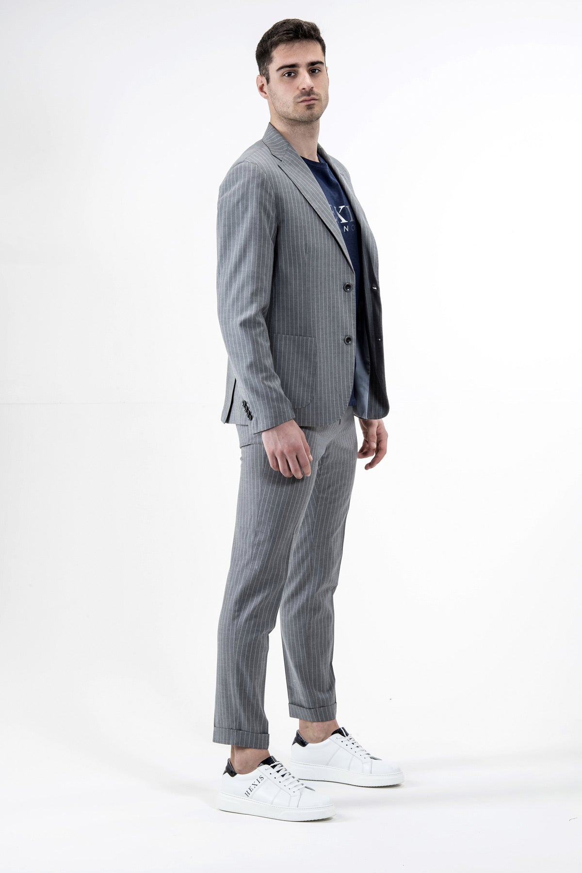 Giacca gessata Highgate