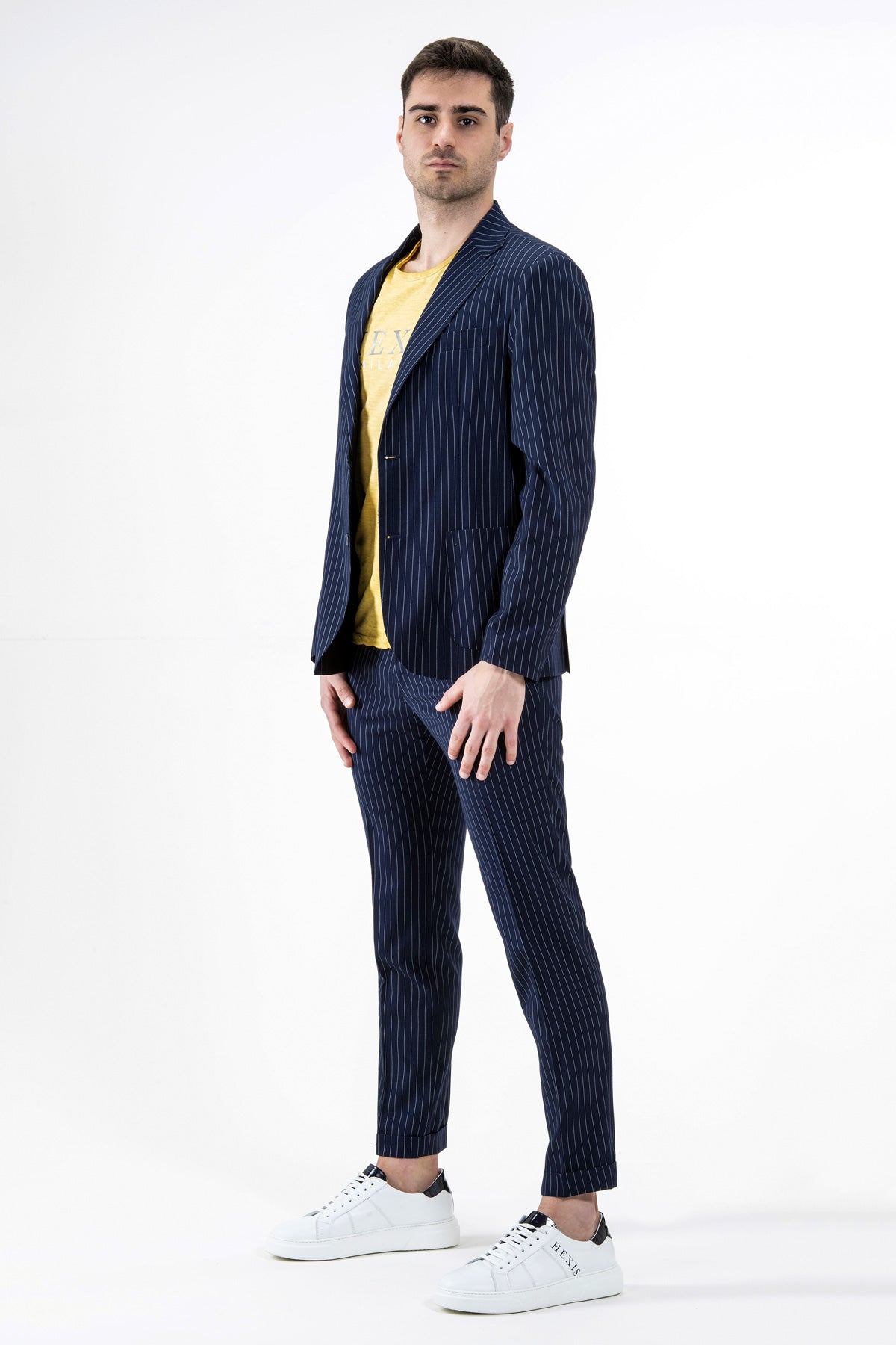 Giacca gessata Highgate