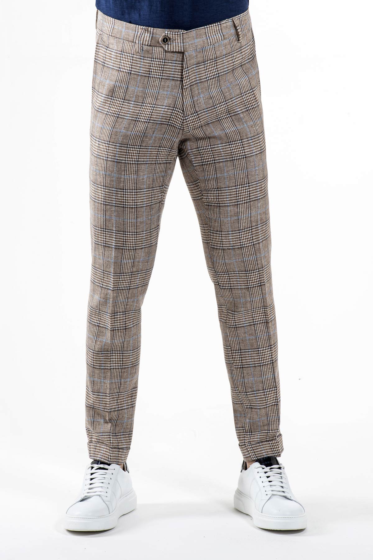 Pantalone Bond Street con motivo tartan