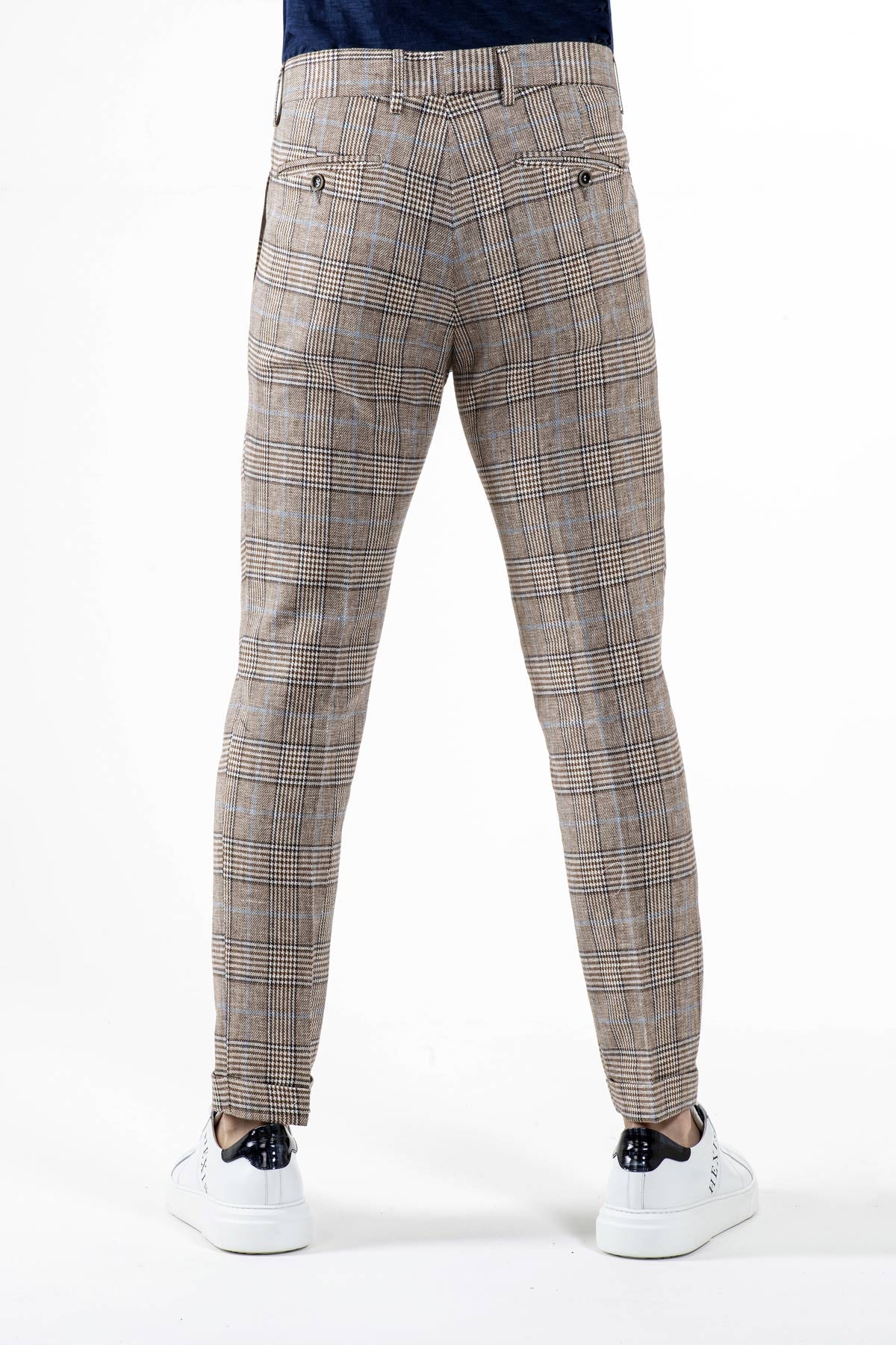 Pantalone Bond Street con motivo tartan