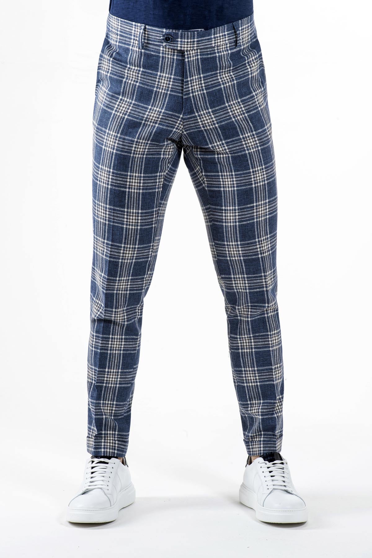 Pantalone Bond Street con motivo tartan