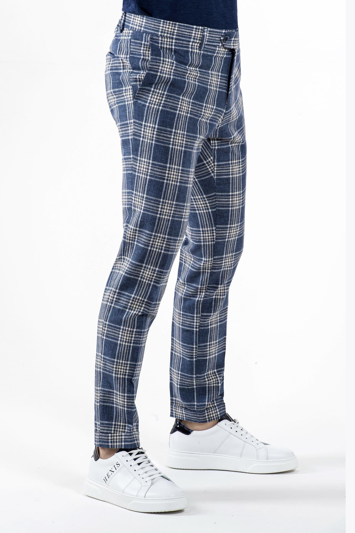 Pantalone Bond Street con motivo tartan