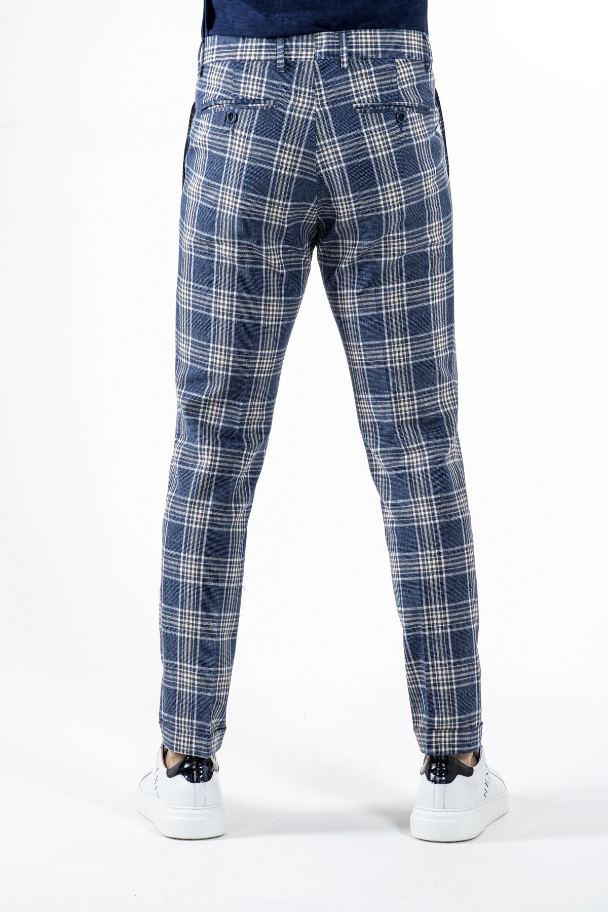 Pantalone Bond Street con motivo tartan