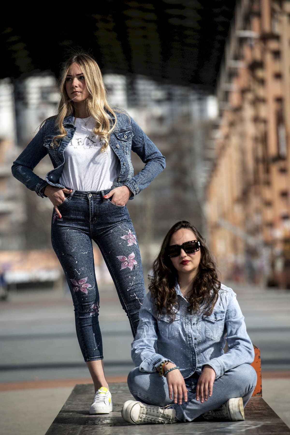 Jeans HEXIS donna con fiore