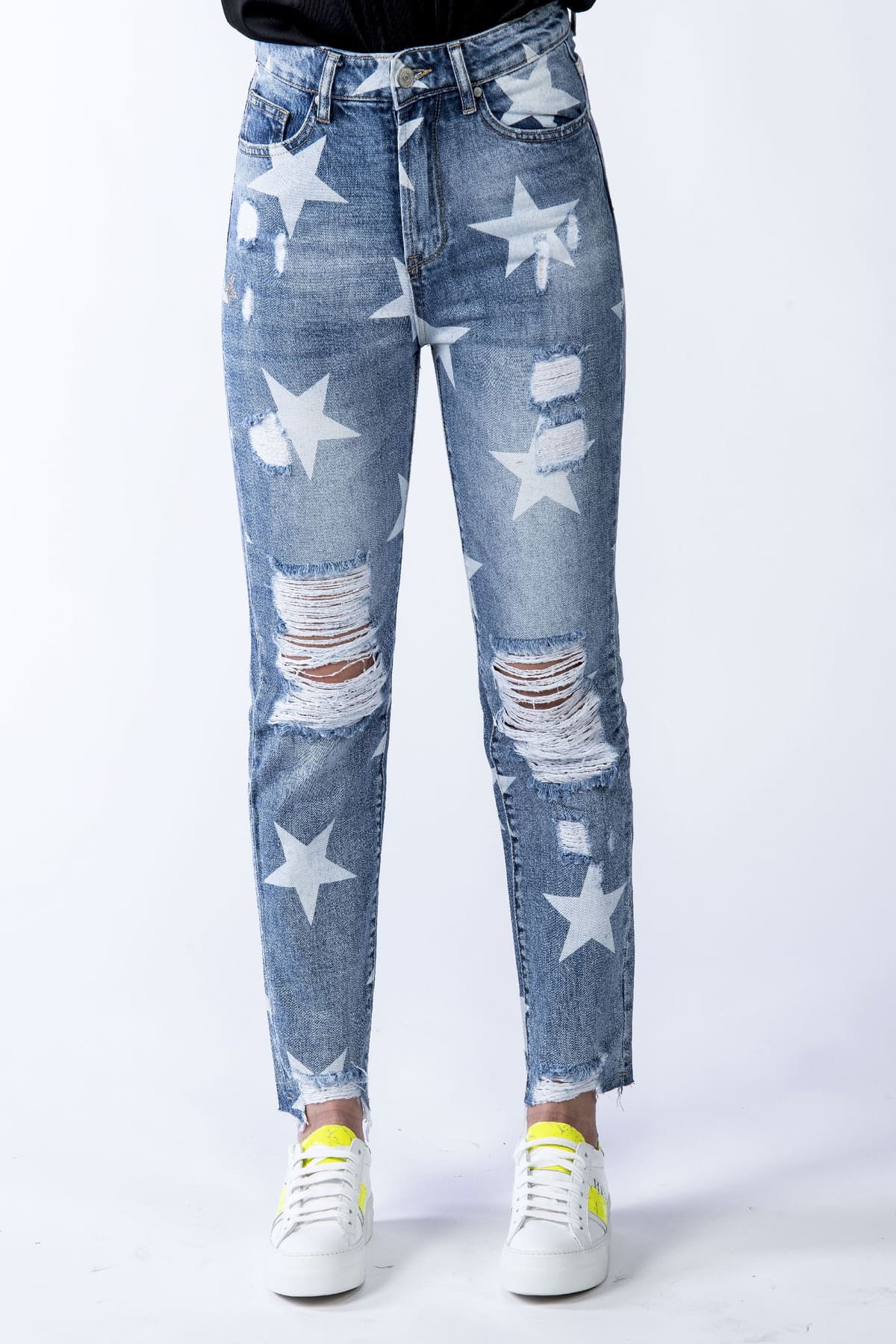 HEXIS women's fringed jeans