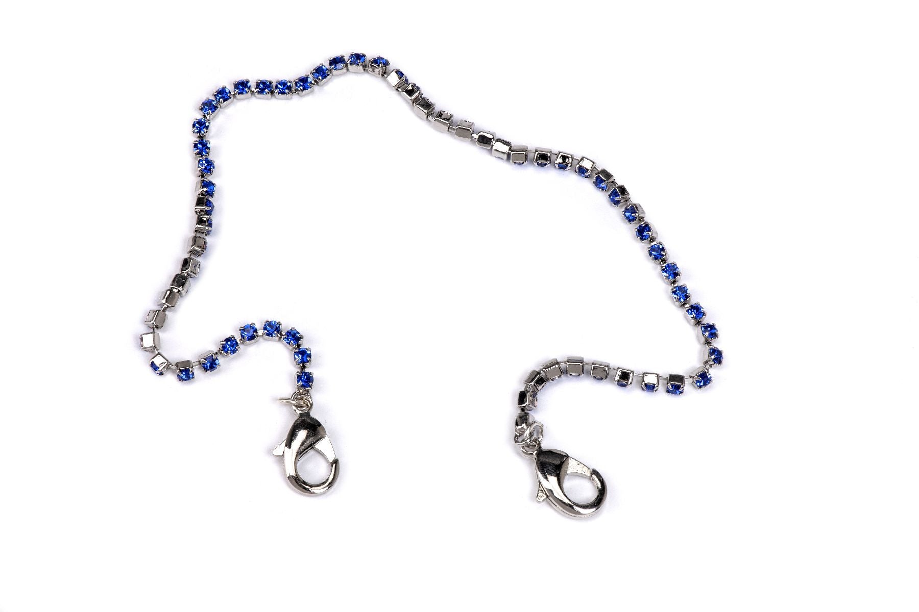 Catena in swarovski blu per gilet da cerimonia