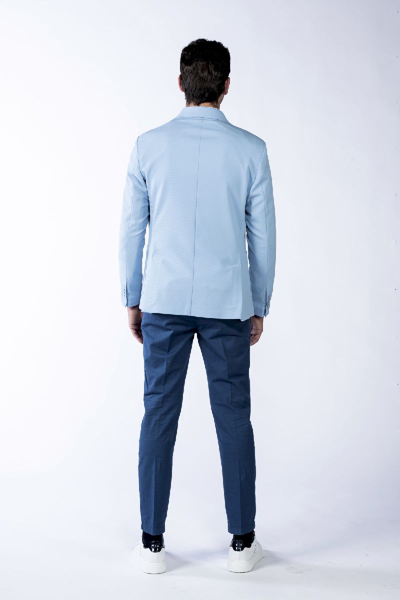 Giacca uomo azzurra back