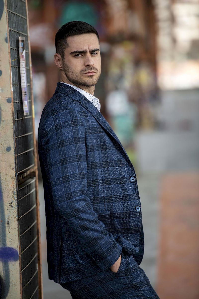 Giacca wimbledon con motivo tartan outside