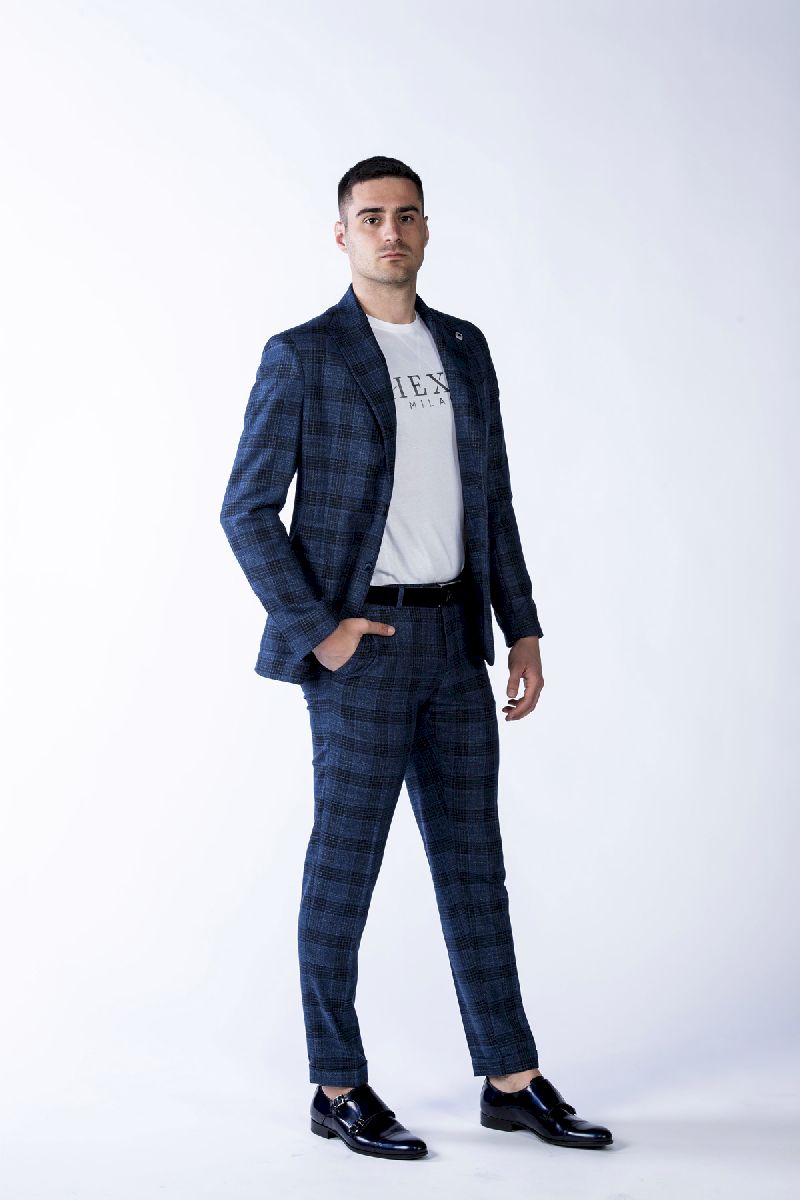 Giacca wimbledon con motivo tartan side
