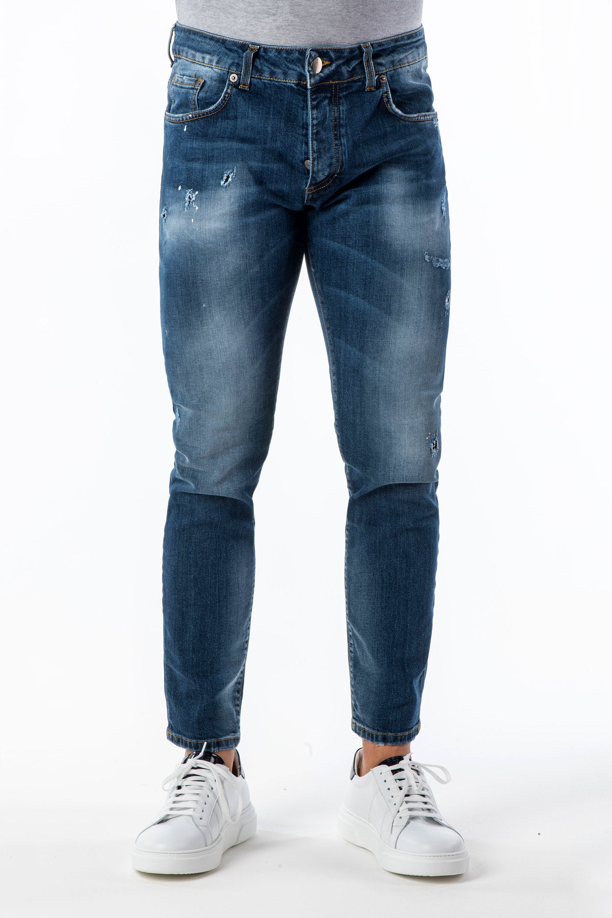 Jeans uomo skinny con strappi