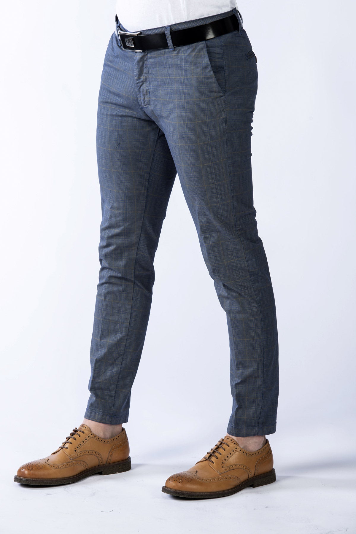 Pantalone a quadri stretch uomo fulham side