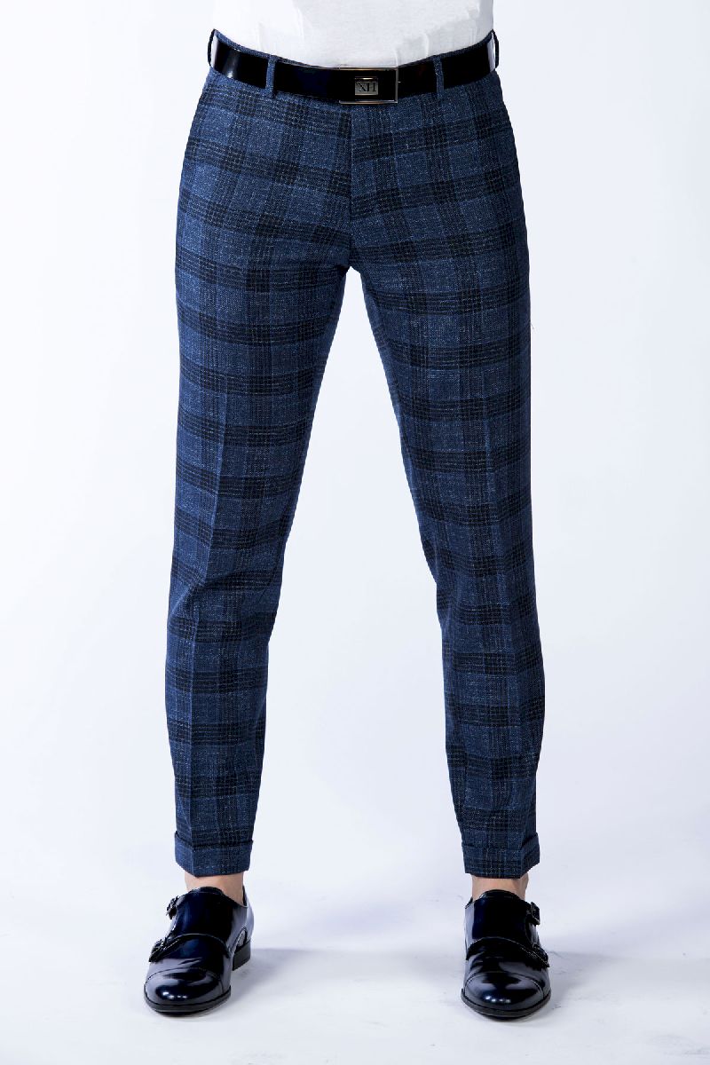 Pantalone wimbledon con motivo tartan front