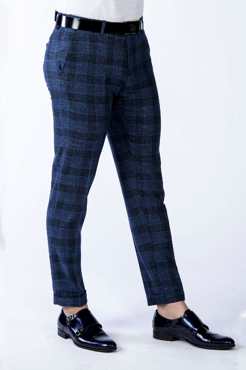 Pantalone wimbledon con motivo tartan side