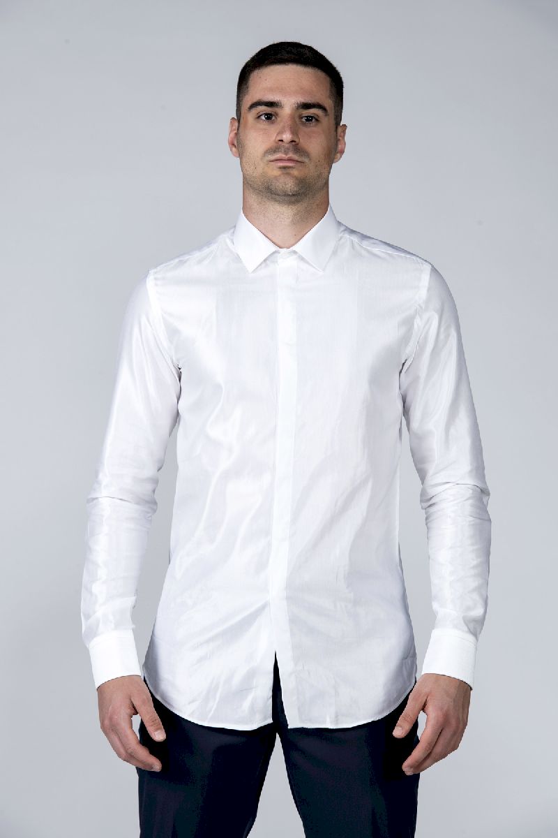 Camicia cerimonia uomo con collo classico front