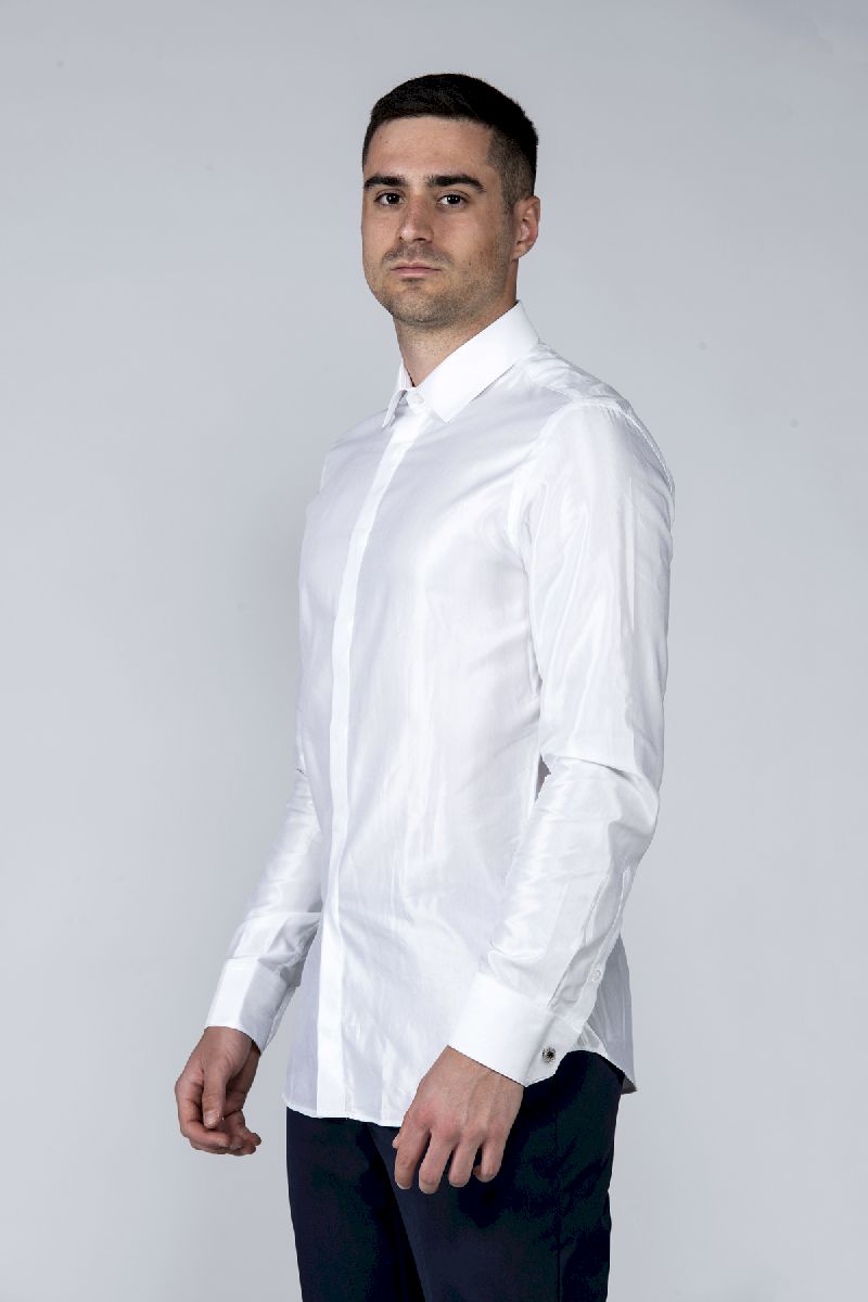 Camicia cerimonia uomo con collo classico side